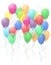 Colored transparent balloons vector illustration E