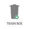 colored trash box icon. Element of web icon for mobile concept and web apps. Detailed colored trash box icon can be used for web