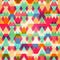 Colored triangle seamless pattern