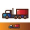 Colored truck icon logo vector design template