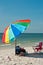 Colored Umbrellas on beach