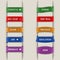 Colored vertical web bookmarks background