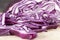 colored violet cabbage