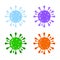 Colored virus microbe collection