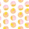 Colored watercolor circle seamless pattern