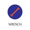 colored wrench icon. Element of web icon for mobile concept and web apps. Detailed colored wrench icon can be used for web and