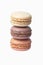 Coloreful french macaroons, isolated