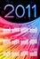 Colorful 2011 Calendar on Black