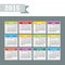 Colorful 2015 Calendar Vector