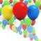 Colorful 3d balloons - Three in focus