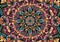 Colorful 3d creative ornamental detailed mandala background