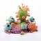 Colorful 3d Figural Models Of Viruses Playfully Intricate Diorama