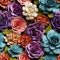 Colorful 3d Floral Wallpaper: Accurate, Detailed, And Whimsical