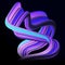 Colorful 3D Flow Dynamic Curved Wave