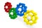 Colorful 3D interlocking gears