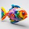 Colorful 3d Lego Fish: A Masterpiece Of Plastic Art