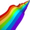 Colorful 3D rainbow ribbon