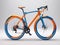 colorful 3d render bicycle isolated on gradient white background