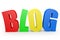 Colorful 3D word BLOG.