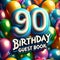 Colorful 90th Birthday Balloons Celebration