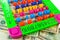 Colorful abacus on the background of american dollars, background texture
