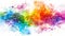 Colorful Abstract Art Explosion - Vibrant Paint Splatter Background