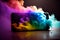 Colorful Abstract Art - Gradient of Rainbow-Colored Smoke for Vibrant and Lively Spaces