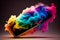 Colorful Abstract Art - Gradient of Rainbow-Colored Smoke for Vibrant and Lively Spaces
