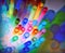 Colorful abstract background with a different drinking straws