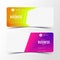 Colorful Abstract business banner template, horizontal banner cards set