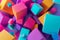 Colorful abstract cubic background with futuristic abstract shapes