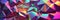 Colorful abstract details holografic background banner. Generative AI