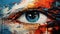 Colorful Abstract Eye Painting With Intense Portraiture Style