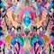Colorful abstract floral pattern