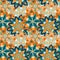 Colorful abstract floral texture, ornate seamless pattern in oriental style, raster version
