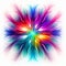 Colorful Abstract Flower Design: Gradient Blends, Realism, Energy Flow