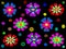 Colorful abstract flower seamless pattern background