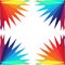 Colorful abstract frame vector design. Ready for frame, border, logo, template, etc. Rainbow design