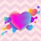 Colorful abstract neon gradient heart