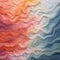 Colorful Abstract Painting With Wavy Texture In Soft Gradient Style