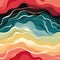 Colorful abstract pattern with a wave and whirling in dark teal and light red (tiled)