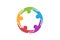 Colorful Abstract People Circle Logo