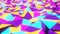 Colorful Abstract Polygon or Triangle Motion Background in Close Up Dolly View