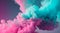 Colorful abstract smoke background. 3d rendering, 3d illustration. Abstract cloud of pink and blue smoke background