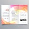 Colorful abstract trifold brochure design template