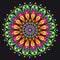 Colorful abstract vector flower relax mandala