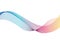 Colorful abstract wave lines that simulate a fluid horizontally on a white background, ideal for topics about technology, music,