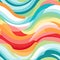 Colorful abstract waves pattern in bold and vibrant palette (tiled)