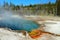 Colorful Abyss Pool near Yellowstone Lake at West Thumb Geyser Basin, Yellowstone National Park, Wyoming