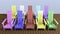 Colorful Adirondack chairs